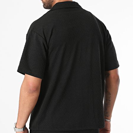 Armita - Set camicia nera a maniche corte e pantaloncini da jogging