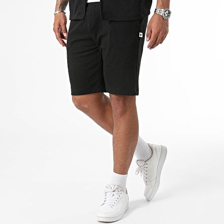 Armita - Set camicia nera a maniche corte e pantaloncini da jogging