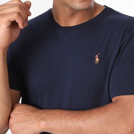 Polo Ralph Lauren - Tee Shirt Custom Slim Flit Classics blu navy