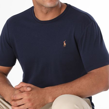 Polo Ralph Lauren - Tee Shirt Custom Slim Flit Classics blu navy