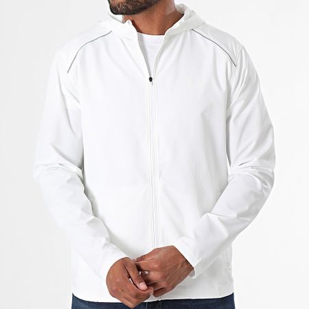 Under Armour - Giacca a vento con cappuccio Storm Run 1376795 Bianco sporco