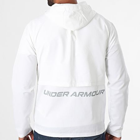Under Armour - Giacca a vento con cappuccio Storm Run 1376795 Bianco sporco