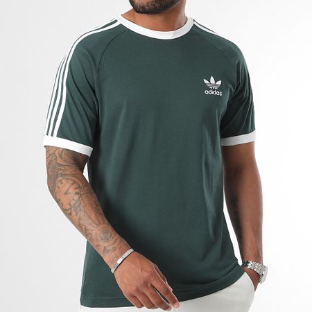Adidas Originals - Maglietta a 3 strisce IY8720 Verde scuro