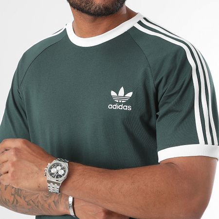 Adidas Originals - Maglietta a 3 strisce IY8720 Verde scuro