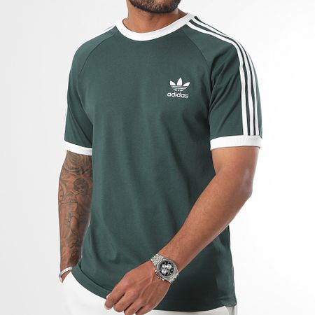 Adidas Originals - Maglietta a 3 strisce IY8720 Verde scuro