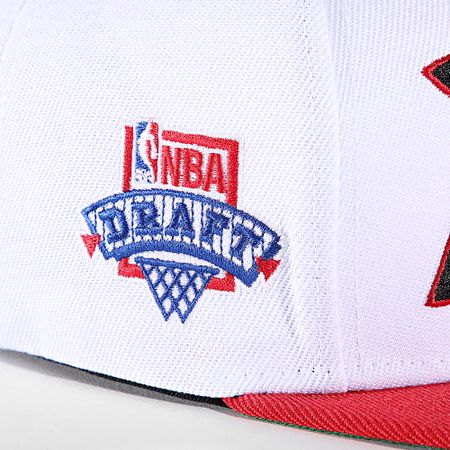 Mitchell and Ness - Cappello NBA Bigmouth Snapback Chicago Bulls Bianco Rosso