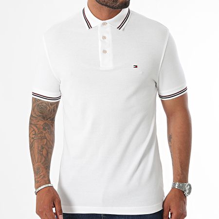 Tommy Hilfiger - Polo manica corta Slim Fit Tipped 7346 Bianco
