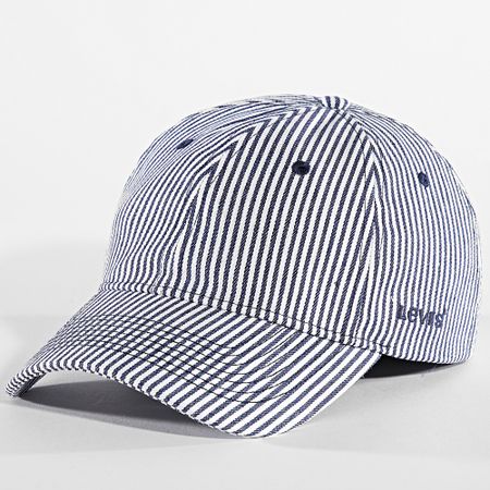 Levi's - Berretto a righe 235285-0640 Blu navy Bianco