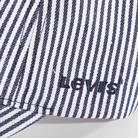 Levi's - Berretto a righe 235285-0640 Blu navy Bianco