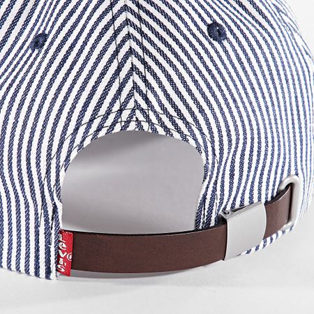 Levi's - Berretto a righe 235285-0640 Blu navy Bianco