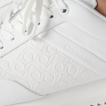 Calvin Klein - Sneakers donna Runner Lace Up Mono Mix 2215 Bianco