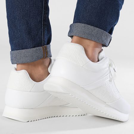 Calvin Klein - Sneakers donna Runner Lace Up Mono Mix 2215 Bianco