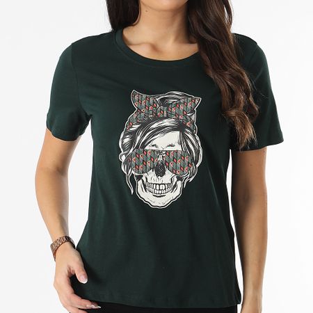 Only - Maglietta da donna Stella Life Verde scuro