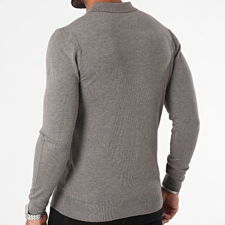 KZR - Polo a maniche lunghe grigio