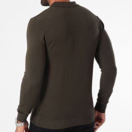 KZR - Polo a maniche lunghe verde scuro