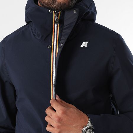 K-Way - Parka Thomas Bonded con cappuccio K7126WW Blu navy