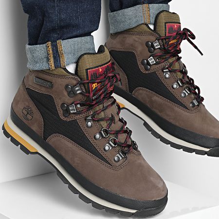 Timberland - Stivali Euro Hiker Mid Lace Up A6DYH Marrone Scuro Nubuck