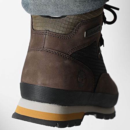 Timberland - Stivali Euro Hiker Mid Lace Up A6DYH Marrone Scuro Nubuck