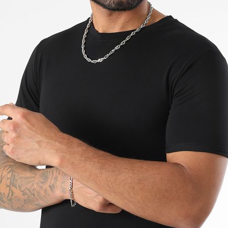LBO - Set di 3 magliette a fondo tondo 3553 nero bianco cammello