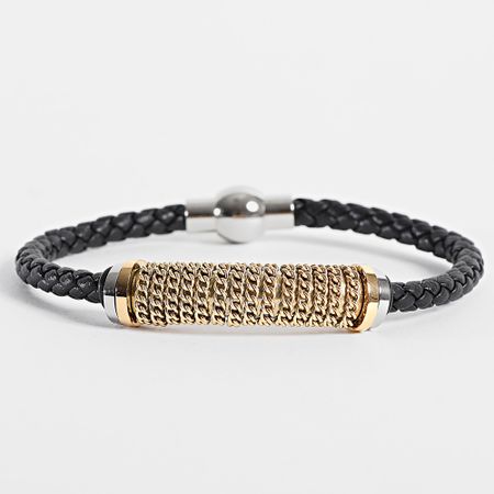 Frilivin - Bracciale nero dorato