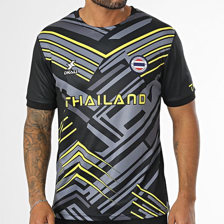 DKALI - Thailandia Maglia da calcio nero grigio