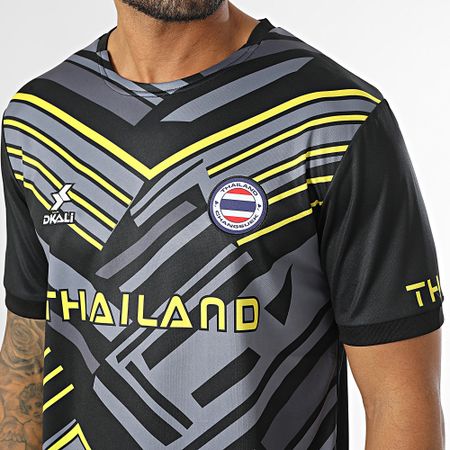 DKALI - Thailandia Maglia da calcio nero grigio