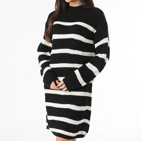 Only - Vestito in maglia a righe nere