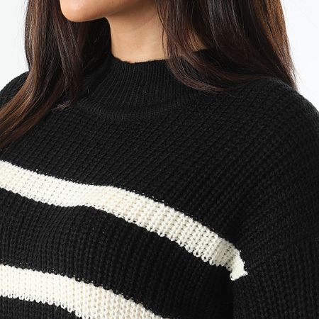 Only - Vestito in maglia a righe nere