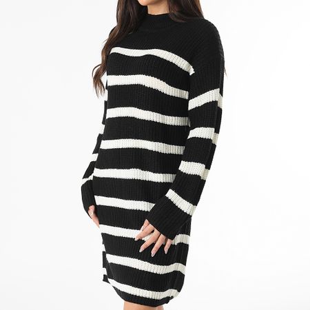 Only - Vestito in maglia a righe nere