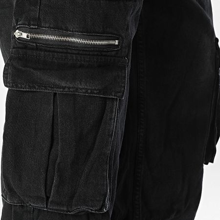 MTX - Pantaloni Cargo Jean neri dal taglio rilassato