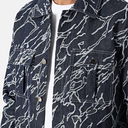 Frilivin - Set di jeans e giacca blu grezzi