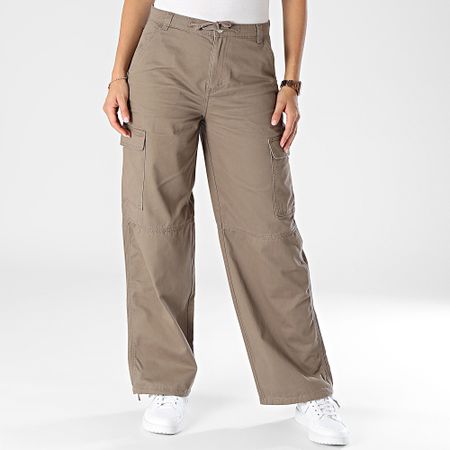Only - Pantaloni cargo loose fit da donna Marrone chiaro