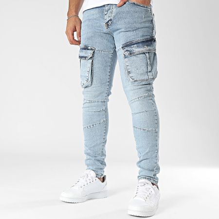 Classic Series - Jeans Cargo in denim blu