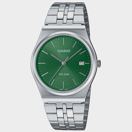 Casio - Orologio Timeless MTP-B145D-3AVEF Argento Verde