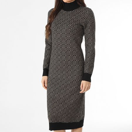 Vero Moda - Abito Maglione donna a collo alto Aria Beige Nero
