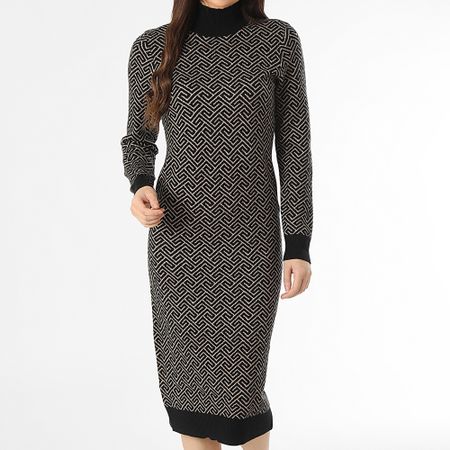 Vero Moda - Abito Maglione donna a collo alto Aria Beige Nero