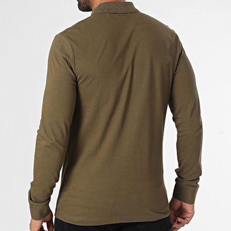 BOSS - Polo a maniche lunghe Passerby 50507704 Verde kaki
