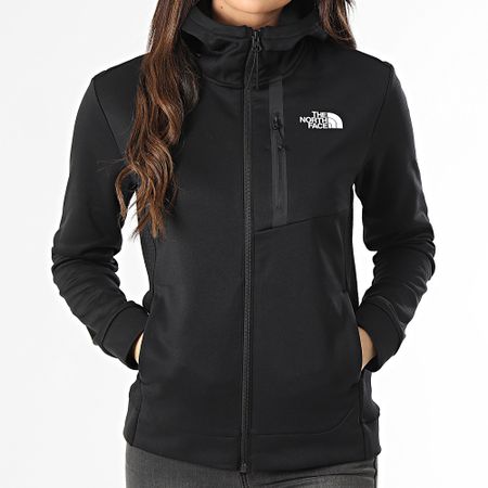 The North Face - Felpa da donna con cappuccio e zip integrale A893U Nero
