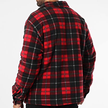 Urban Classics - TB3805 Giacca con zip a quadri rossi e neri