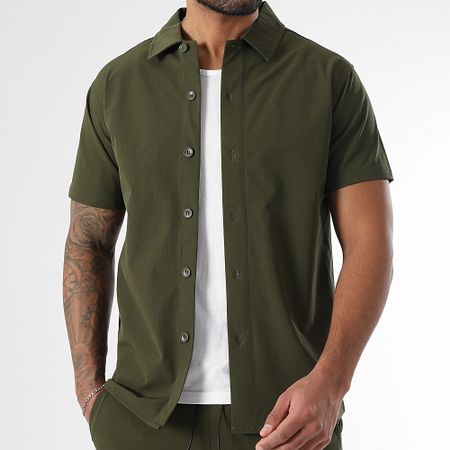LBO - Set camicia a maniche corte e pantaloncini cargo 0270 Verde Khaki