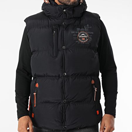 Geographical Norway - Giacca senza maniche con cappuccio nero