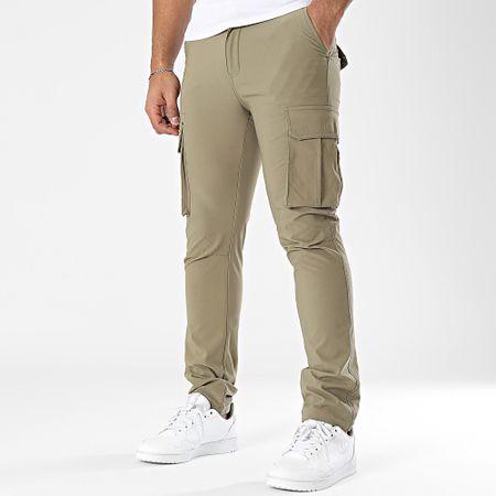 John H - Pantaloni Cargo verde cachi