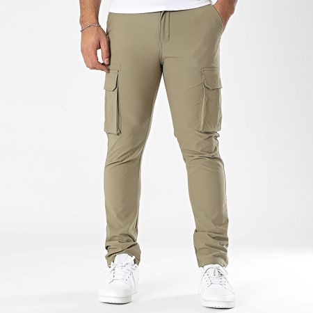 John H - Pantaloni Cargo verde cachi