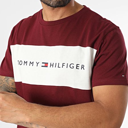 Tommy Hilfiger - Maglietta con logo a blocchi 3418 Bordeaux