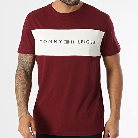 Tommy Hilfiger - Maglietta con logo a blocchi 3418 Bordeaux