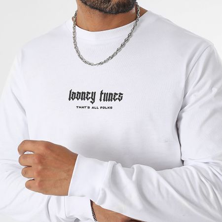Looney Tunes - Maglietta a maniche lunghe Bugs Bunny Worldwide Bianco