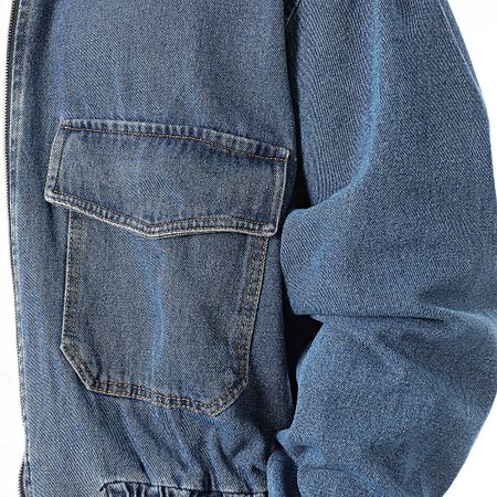 Uniplay - Giacca jeans con cappuccio in denim blu