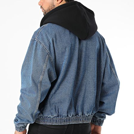 Uniplay - Giacca jeans con cappuccio in denim blu