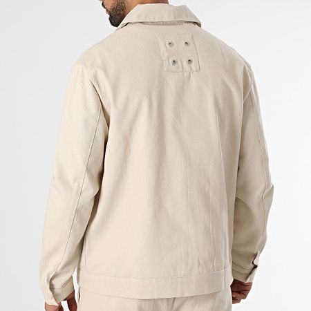 KZR - Set giacca con zip e pantaloni cargo beige