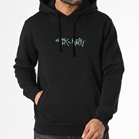Rick Et Morty - Felpa con cappuccio Graff nero verde chiaro